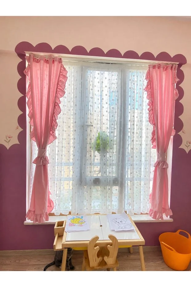 Ağır Gramajlı Keten Ponpon Tül Perde | 1/3 Kat Sık Pile | Modern Dökümlü | Ütü İstemez Ağır Gramajlı Keten Ponpon Tül Perde | 1/3 Kat Sık Pile | Modern Dökümlü | Ütü İstemez